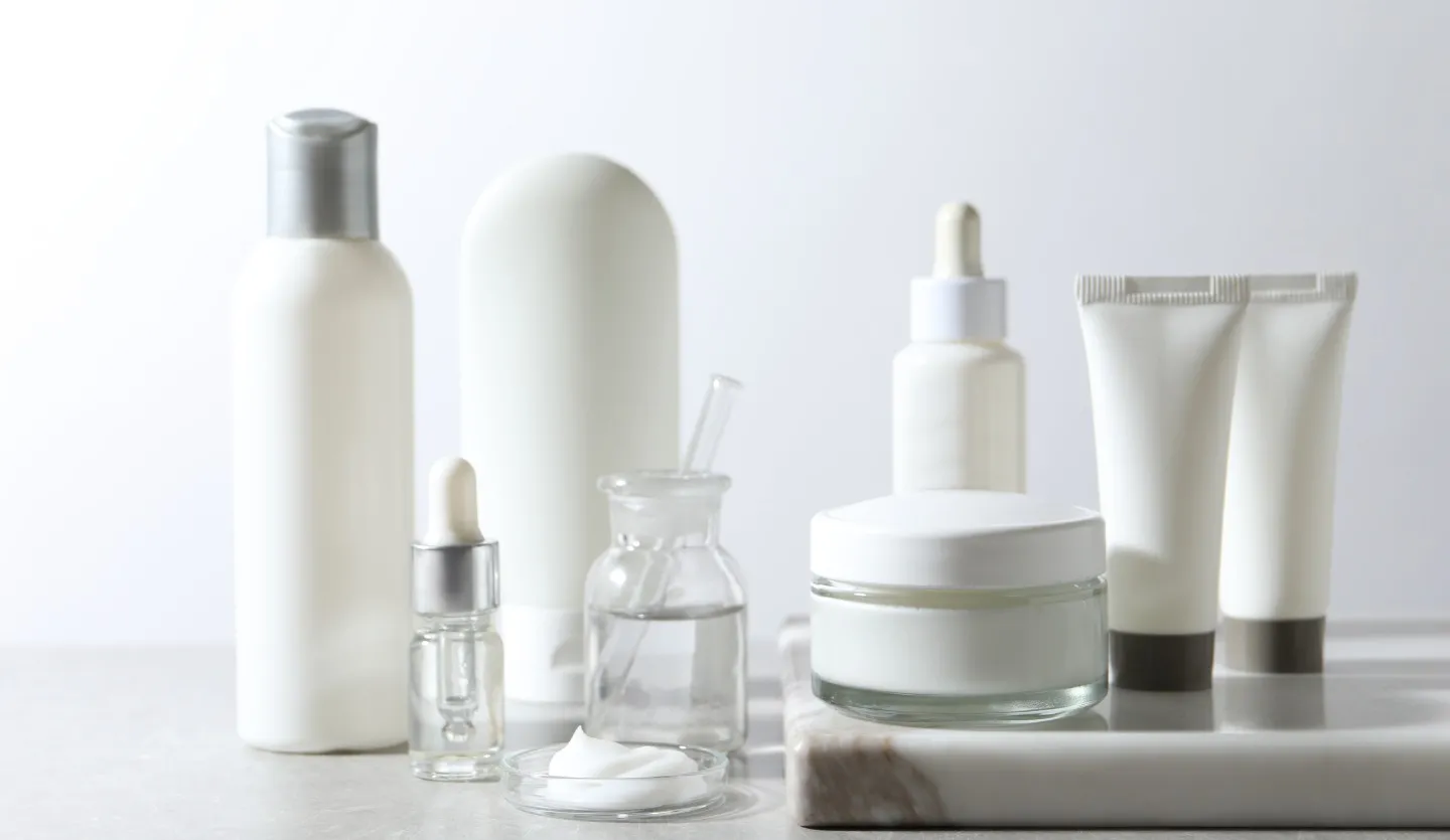 Images of moisturizing skin care items
