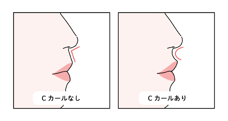 唇のCカールはバブみ顔のポイントになる