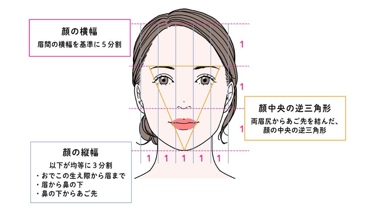 美しく見える顔のバランス