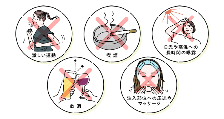 唇へのヒアルロン酸注入後の注意点