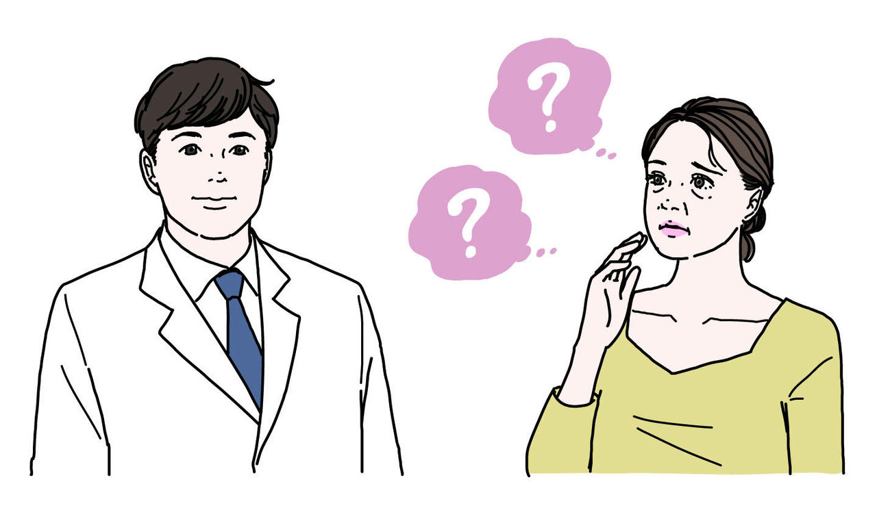 医師が患者のカウンセリングを行う様子のイラスト