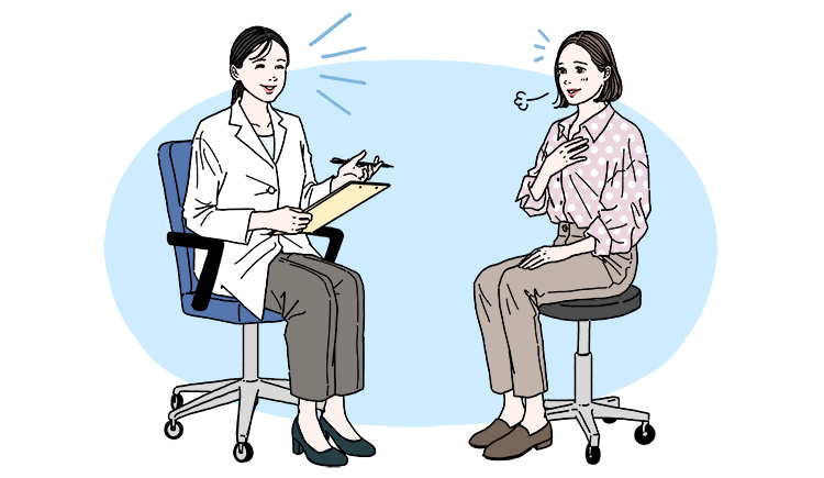 医師と患者のカウンセリングをイメージしたイラスト