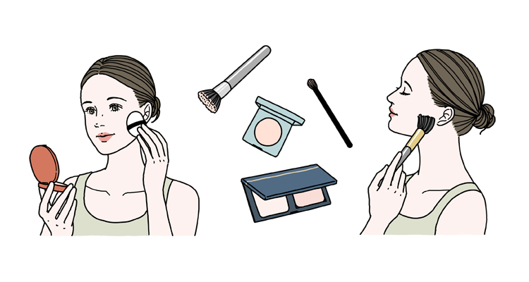 メイクによる工夫で顔のたるみが目立ちにくくなる