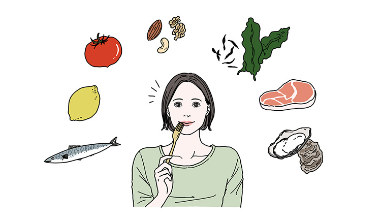 シミを目立たなくさせたい場合、食事などの生活習慣を見直すことは大切