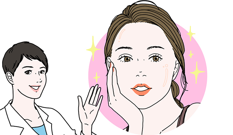 医師と美しい唇を持つ女性のイメージ