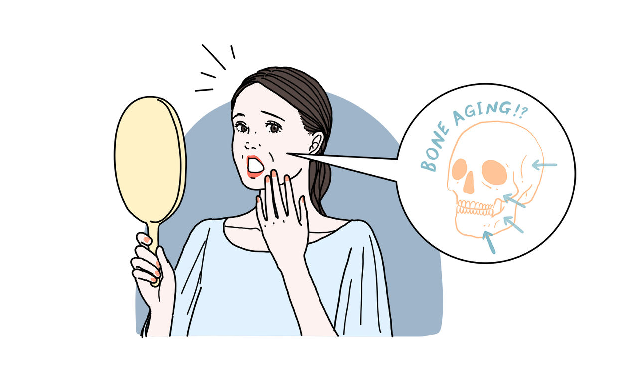 顔のたるみやほうれい線…その原因は『骨』!?意外と知らない顔の老化